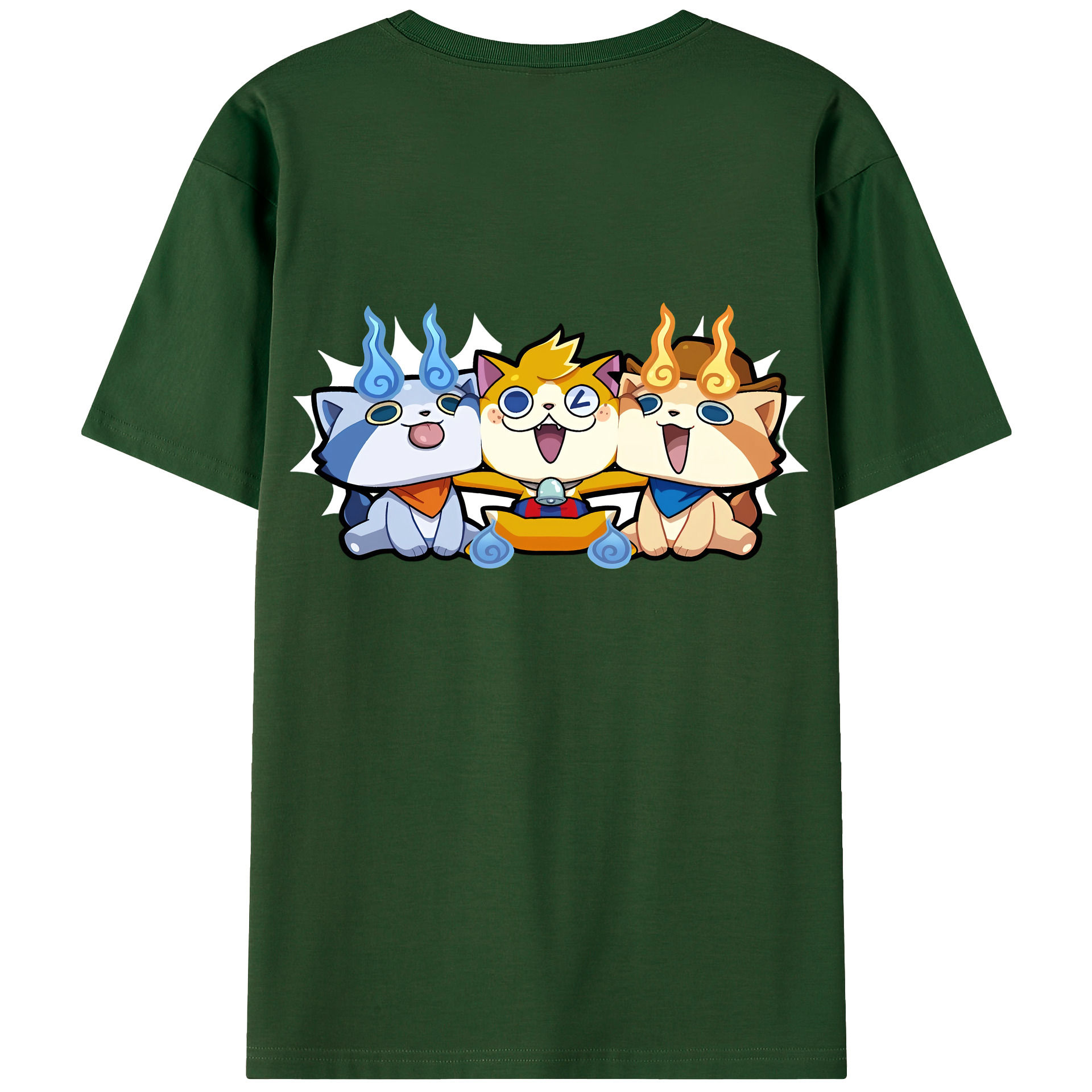 （画像用） 妖怪ウォッチ Yo-kai Watch 綿100％半袖Tシャツ（背面プリント）
